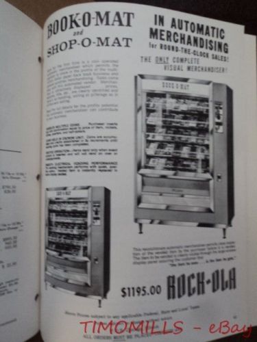 1967 Automatic Vendors of America AVADATA Vending Machine Break Room Catalog