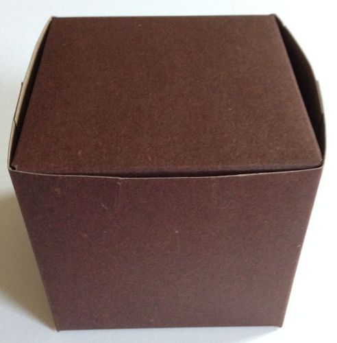 1-Cupcake/Pastry Boxes,Non-Window,Chocolate Brown,4x4x4,200ct + INSERTS