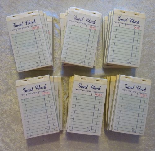 Vintage restaurant guest order pad 2-part w/carbons 30 pads 1500 checks  nos for sale