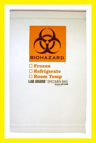 6x9 minigrip zip lock lab guard biohazard bags 1000 for sale