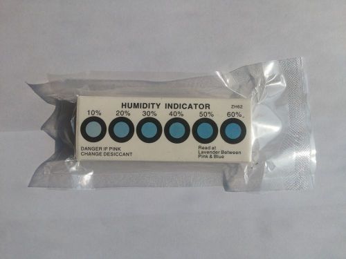 25 pcs humidity indicator cards 6 dot (10% - 60%). use with silica gel/desiccant for sale