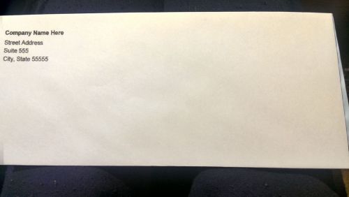 500 #10 Business Return envelopes Custom Printed  FAST FREE SHIPPING