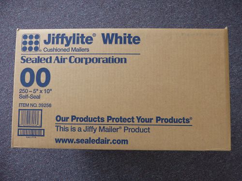 NEW Case of 250 - Jiffylite White Cushioned Bubble Mailers Size #00 Best Quality