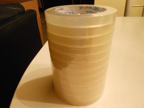 12 ROLLS OF PACKING TAPE - 1/2 X 72 YDS CLEAR -  PRIME TAC BRAND - QUALITY TAPE