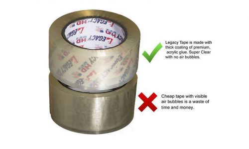 1 roll 110 yard x 1.8mil x 2 inch american made clear packing tape shipping for sale