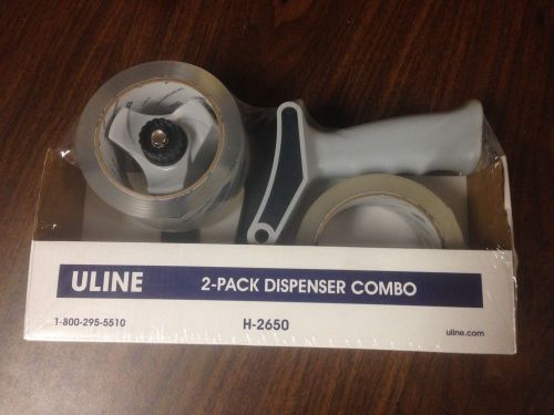 New Uline 2-Pack Tape Dispenser Combo H-2650 2&#034; Tape Dispenser NIB