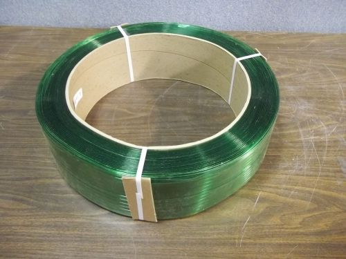 1/2&#034; Poly Strapping Roll Smooth Green 7200&#039;  20 Mil