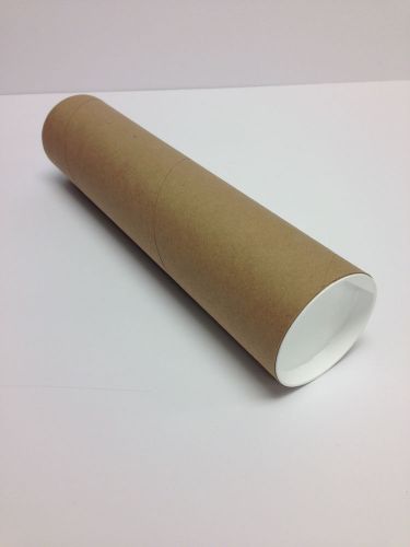 Box of 25,   3&#034;x12&#034; Kraft Mailing Tubes with Plastic End Caps Uline