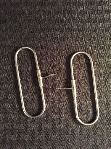 PILLING Wire Saw Handle Set Of 2 Handles Only No Wire 3.25&#034; Long Good Condition