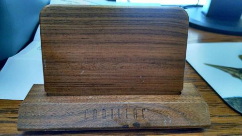 Cadillac Engraved wooden card holder