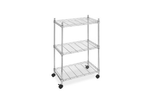 Whitmor Storage Rack Carrier Kitchen Shelf -N Supreme Cart, Chrome Brand NEW