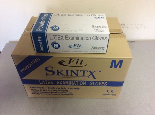 SkinTX Latex Examination Gloves Powder Free Size M