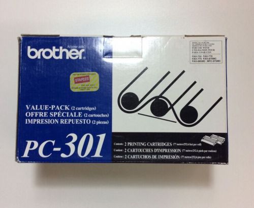 Brother PC-301 PC301 Fax Print Cartridge 2 PACK