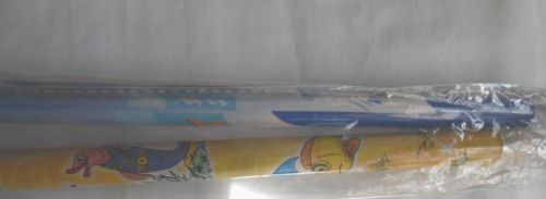 2 LARGE JUMBO LEAD PENCILS WITH ERASERS 1 SHARPENER FISHES YELLOW, FISHES  etc