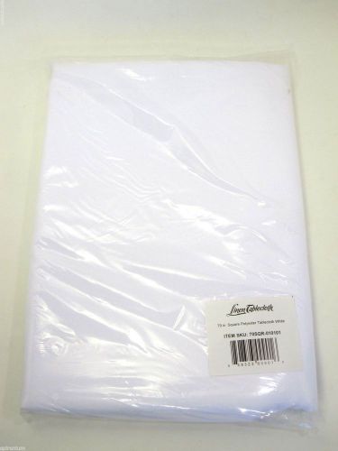 70” White square Polyester Tablecloth NEW Wedding Party Catering Dinner Linens