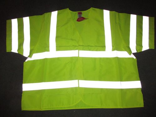 5 PCS RED KAP CLASS 3 LEVEL 2 REFLECTIVE SAFETY VEST, SIZE 5 XL, NEW IN PACKAGE