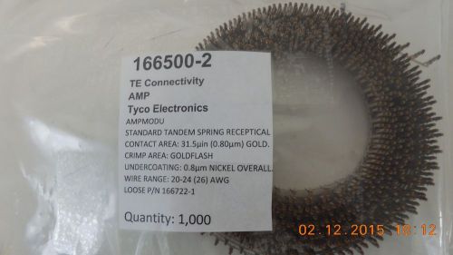 166500-2, te connectivity, amp, tyco, ampmodu, gold, 20-24awg, crimp female pin for sale
