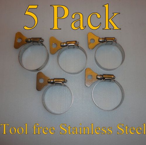 (5 pack)Adjustable EZ Clamps 21mm- 44mm Stainless Steel Thumb Screw