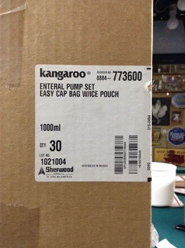 Kangaroo 773600 enternal pump set easy cap bag w/ice pouch 30ea for sale