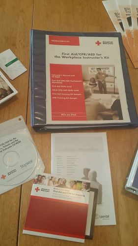 American Red Cross Class Room Training Kit/Materials for 1st Aid CPR AED Workplc
