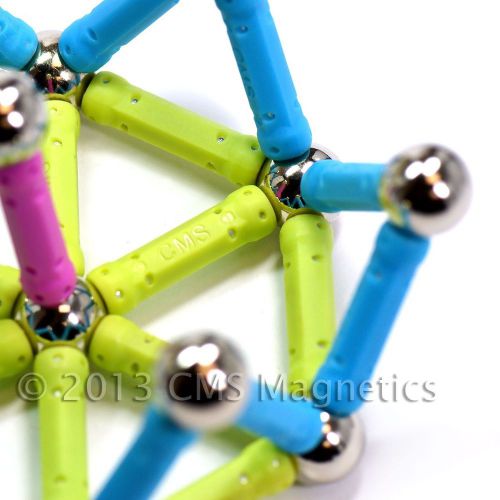 108 pc magnetic building set /w magnets building toy light blue+rose+light green for sale
