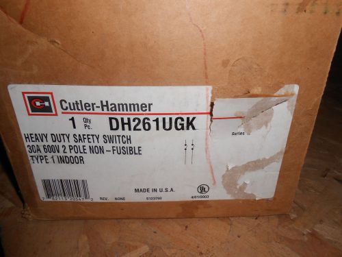 CUTLER HAMMER DH261UGK DISCONNECT 30 AMP 600 VOLT SAFETY SWITCH