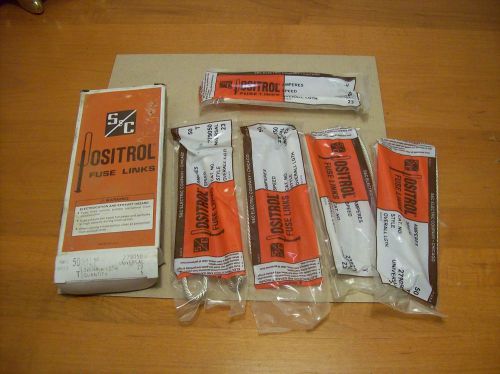 Box Lot of 5 - S&amp;C Electric Positrol Fuse Links 279050, 50A, Speed T, length 23&#034;