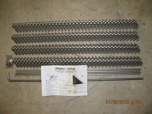 Flexco alligator belt lacing # 55s - 24  (in stainless steel and 2 feet wide) for sale