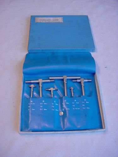 Fowler 6 piecestelescoping gages gauges in box for sale