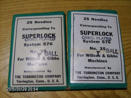 50 pc Willcox &amp; Gibbs sewing machine needles -Superlock system 576 No 35