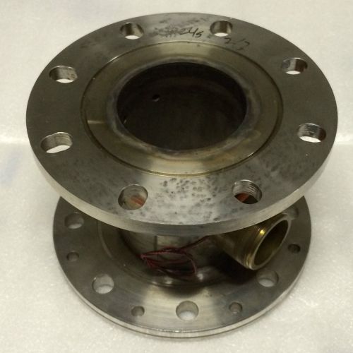 6&#034; high vacuum nipple, 6 inches long, 9&#034; flanges, stainless steel for sale