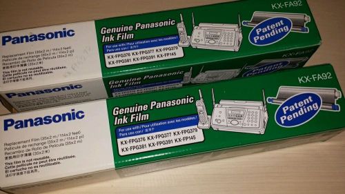 Genuine Panasonic KX-FA92 Fax Ink Film 2 Boxes (4 Rolls total)
