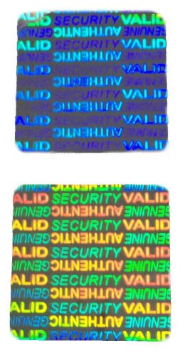 100 svag 1&#034; sq svag warranty hologram sticker labels tamper evident seals for sale