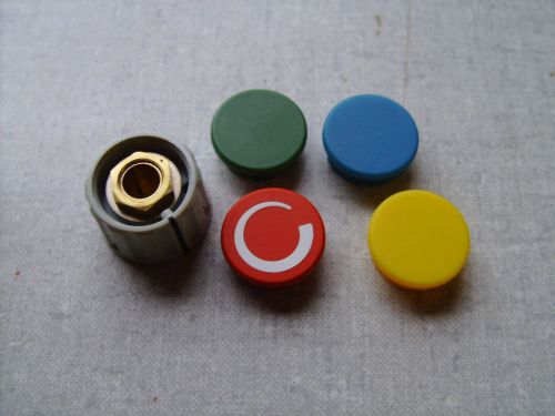 Knobs, collet type with optional colored tops 1/4 inch shaft