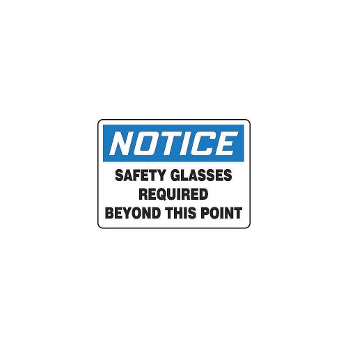 Notice sign, 7 x 10in, bl and bk/wht, eng mppe849vs for sale