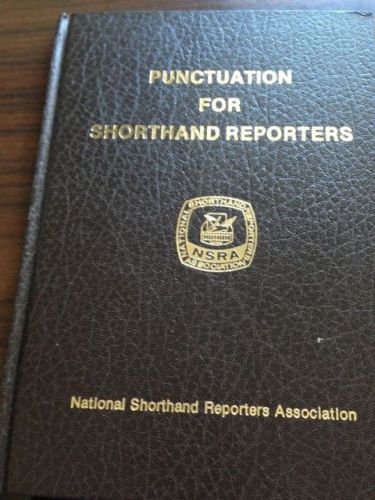 Punctuation for Shorthand Reporters