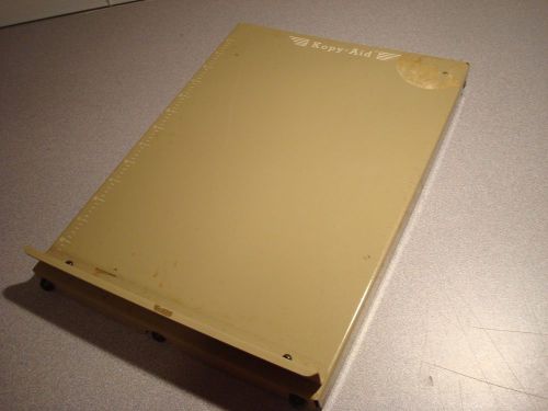 Vintage Kopy-Aid Metal Clipboard No Magnet Beige 9&#034; by 12&#034; Opens Edanbob Corp.