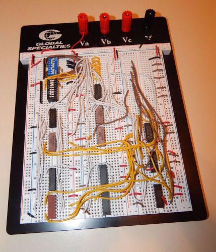 Global Specialties Breadboard Solderless w/ Wires IC&#039;s Capacitors Resistors LEDs