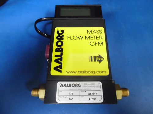 Aalborg mass flow meter 0-5l; gfm / gmf17 ar gas w/lcd display &amp; resetable fuse for sale