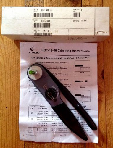 Harley ladd deutsch crimp tool hdt-48-00 solid terminals dt series connector for sale
