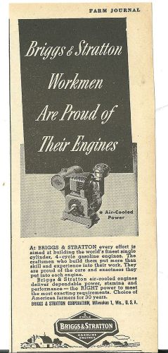 July 1948 Briggs &amp; Stratton Corp.Milwaukee,Wis.Gas Engine  ad