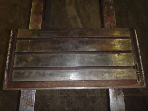 30&#034; x 14&#034; Steel Welding T-Slotted Table Cast iron Layout Plate T-Slot Weld Jig