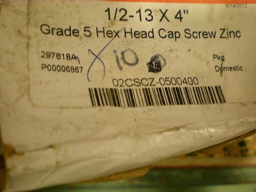 1/2-13 X 4 grade 5 hex bolt (25pcs) Zinc