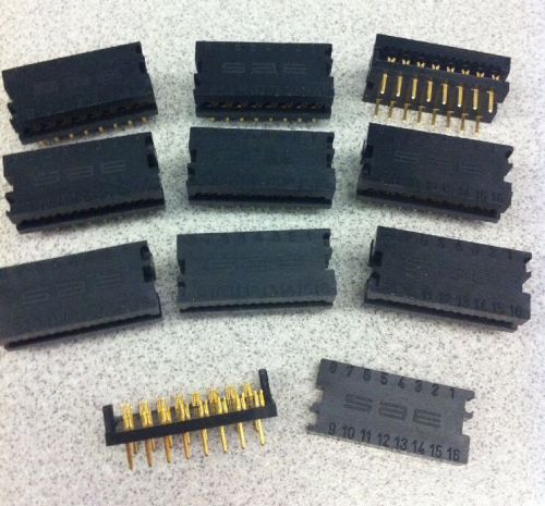 16 Pin DIP IC COMPONENT CARRIERS (10 pcs) Gold contacts - New