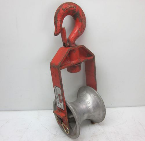 GB HS 6&#034; 8000-lb Hook-Type Cable Sheave Aluminum-Alloy Steel