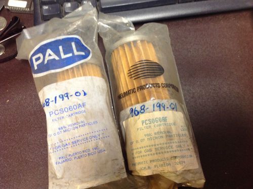 (2) PCS060AF  PALL GAS FILTERS 0.07 MICRON NEW NOS IN BAGS $29