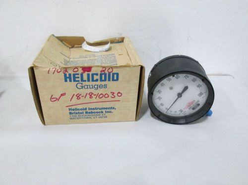 New helicoid j1j1p70000 pressure 0-100psi 4-1/4in face 1/4 in npt gauge d311709 for sale