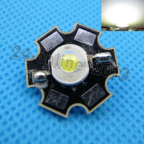 10pcs 3W white high power LED light 140° angle with Aluminum heat board 3Watt