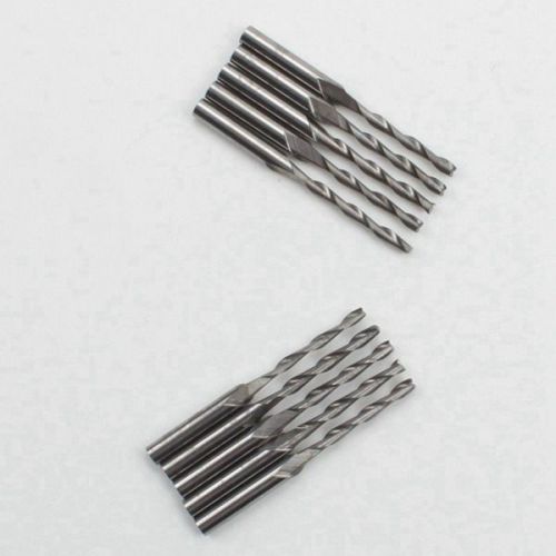 10pcs cnc double flute spiral cutter router bits 3.175x2x17mm cutting tool for sale