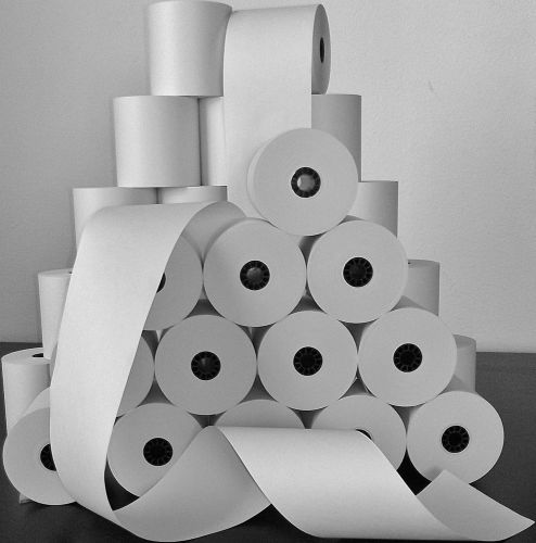 Thermal receipt paper, width 3 1/8&#034;; length 120&#039; - 50 rolls fd100-fd200-fd300 for sale